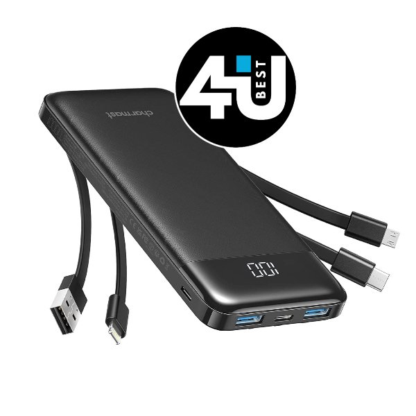 Analizamos la Charmast Power Bank 10000 mAh: compacta, con cables integrados y lista para todo