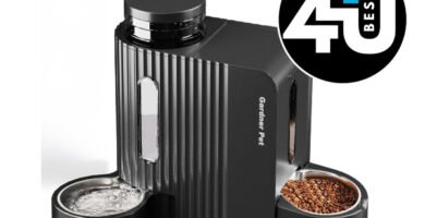 Gardner Pet 2 en 1: comedero automático y bebedero con acero inoxidable para una alimentación más limpia y práctica