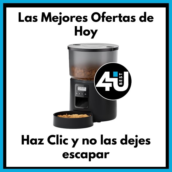 Banner publicitario para ofertas en comederos automaticos para gatos. Las mejores ofertas de hoy en 4YouBest.com – Haz clic y no las dejes escapar.