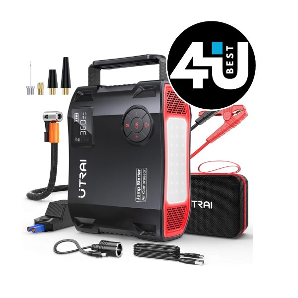 UTRAI JUST5 con compresor: el arrancador 6000A que sorprende por potencia y versatilidad