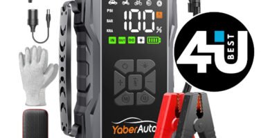 YaberAuto AP01: Un arrancador 6000A con compresor y batería de 23800 mAh que marca la diferencia
